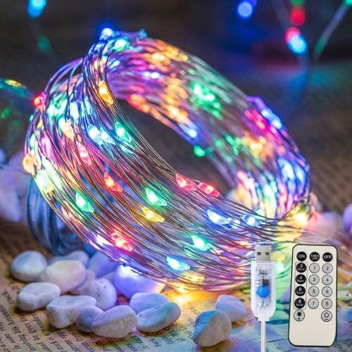Image of 5M /50 LEDs /String /Strip Smart Magic LED Fairy Light with Remote Control, USB Powered, DIY Rope Light for Festival, Indoor Room & Home Decoration Light (M /Fairy String Light)
