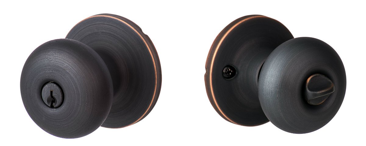 Sure-Loc Hardware DU107 11P Durango Entry Knob, Vintage Bronze