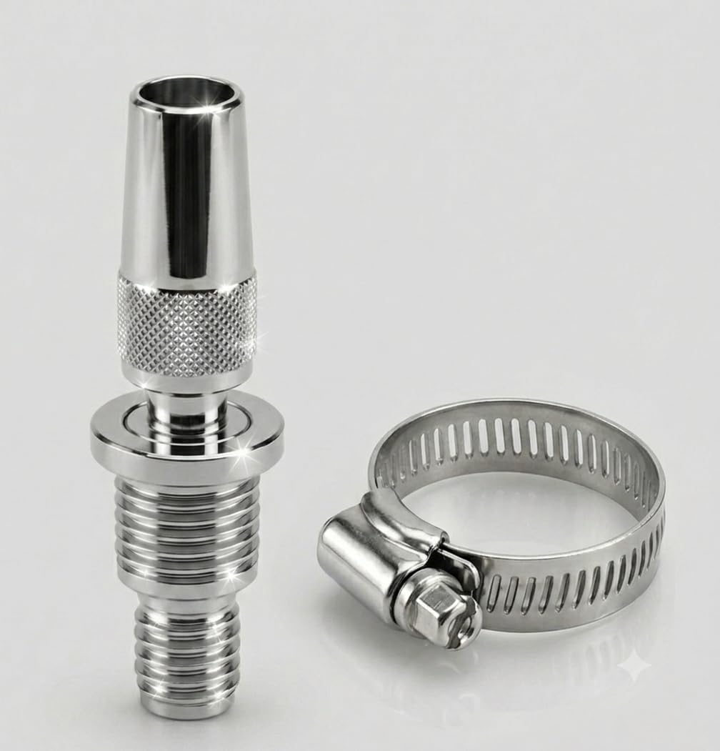 Heavy Duty Stainless Steel Adjustable Water Spray Nozzle - High Pressure Garden Hose Attachment for 1/2" & 3/4" Hoses, Rust-Proof Nozzle for Watering Plants, Car Washing, Deck Cleaning-image-9