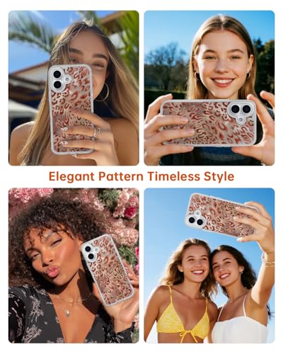 Coque iPhone 17 antichoc imprimé léopard chic pour femmes