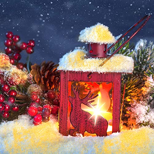A Ainolway Instant Snow Fake Snow Powder, 10.2 Ounces Including Snow And Four Colors Of Glitter Powder For Winter Decoration, Village Displays, Add Water Makes 5 Gallons Of Artificial Snow #TOP4