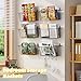 Simple Trending 6 Pack Wire Basket Wall Mount Baskets Hanging Baskets, Cabinets Organizer and Storage with Hooks for Kitchen, Garage and Bathroom