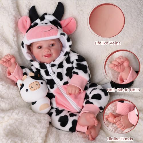 Muñeca Reborn BABESIDE 17 Pulgadas Cuerpo Suave Realista miniatura 2