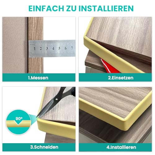 LeapBeast U-Form Selbstklebend Möbelkantenband, 5 Meter Möbelkantenband Flexible TPE Faltbarer Kantenschutz für Tische Bettkanten Nachttische Wand Ecken