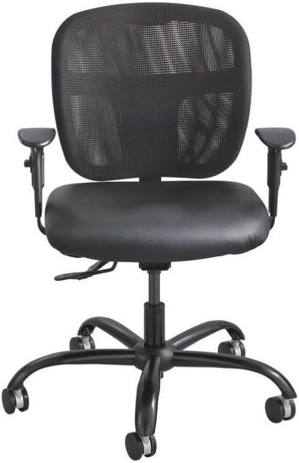 Safco Mesh Task Office Chair with Alday Arm Kit in Black
