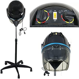 ZENY Standing Hair Dryer 1300W Adjustable Hooded Floor Bonnet Stand Up Hair Dryers with Rolling Wheels Professional Salon Equipment for Home Spa Hair Drying