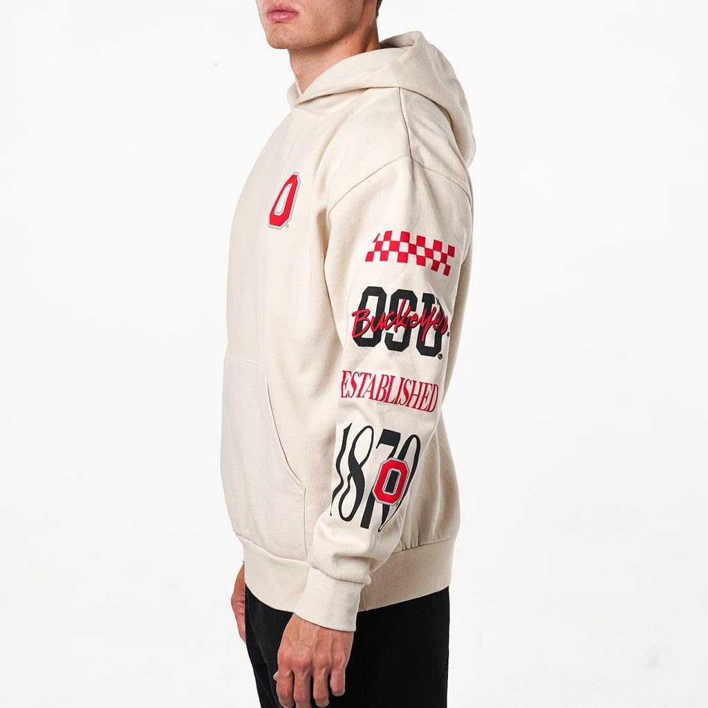 The Wild Collective Unisex Ohio State Graphic Sleeve Fleece Hoodie - Image 3