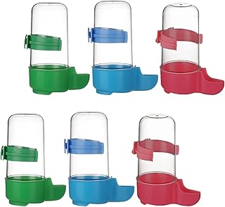 Balacoo Bird Water Dispenser Bird Feeder- 6 Pcs Bird Water Bottle, Bird Water Dispenser for Cage, Food Dispenser Container Set for Pet Parrot Budgie Lovebirds Cockatiel Automatic Bird Feeder