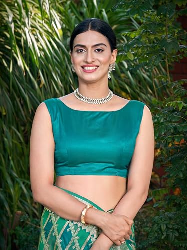 MANOHARI green banarasi silk saree – image 7