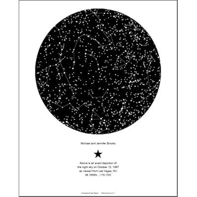 Night Sky At My Location Buy Star Registry My Sky Moment Map Of The Night Sky White Online In Indonesia B079c6k5bk