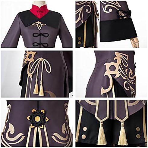 Miniatura 5 de Anime Hu Tao Cosplay Costume Outfit Game NationalStyle Long Tail Tassels Dress Pants Uniform Set Halloween