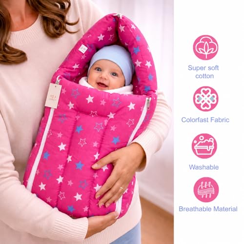 Image of Infantbond 56 in 1 New Born Baby Complete Daily Items Combo(0-6 Months)(Star) (Pink for Baby Girl), Pack of 1