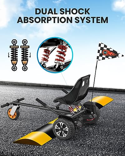 Gyroor K2 Hoverboard Go Kart Attachment For Kids & Adults, Adjustable Frame Length Hoverboard Seat Attachment For 6.5 Inch 8 Inch 10 Inch Hoverboard Self Balancing Scooter thumb #1