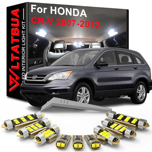WLTATBUA LED Interior Light Kit Package Replacement for HONDA CRV 2007 2008 2009 2010 2011 2012 Super Bright 6000K White Bulbs + Install Tool