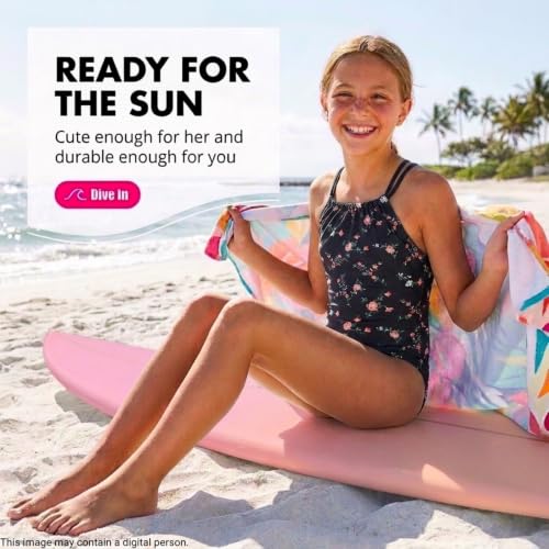 Image of Kanu Surf Girls Jasmine Beach Sport Halter One Piece Swimsuit