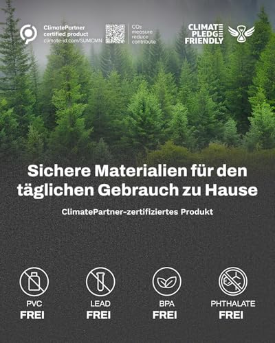 AIRHOP 24 Matten 60x60x1,4cm Extra Dicke Robuste Gummierte, rutschfeste Puzzlematte, Geeignet Für Fitnessstudio Und Heimfitness, Schwere Trainingsbelastung, Bodenschutzmatte Fitness