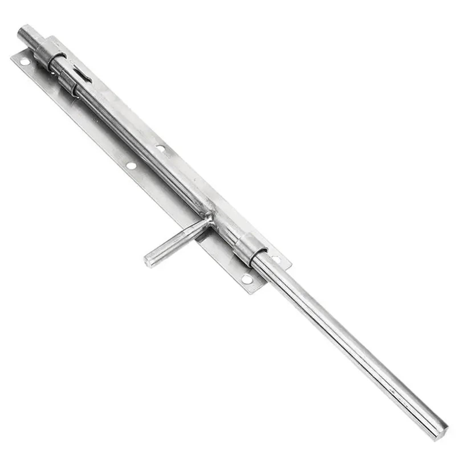 Loquet à pêne coulissant 38,5 cm Serrure de porte Verrou en acier inoxydable coulissante sécurité Pour Maison