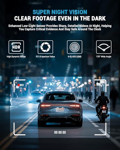 Image of AVAPOW 4K Dash Cam Front for Cars, Free Hardwire Kit & 64GB Card Included - WiFi 6 & AVAPOW 8000A Battery Jumper Starter Portable with 4″ HD Display PD 30W Dual-Way Fast Charging