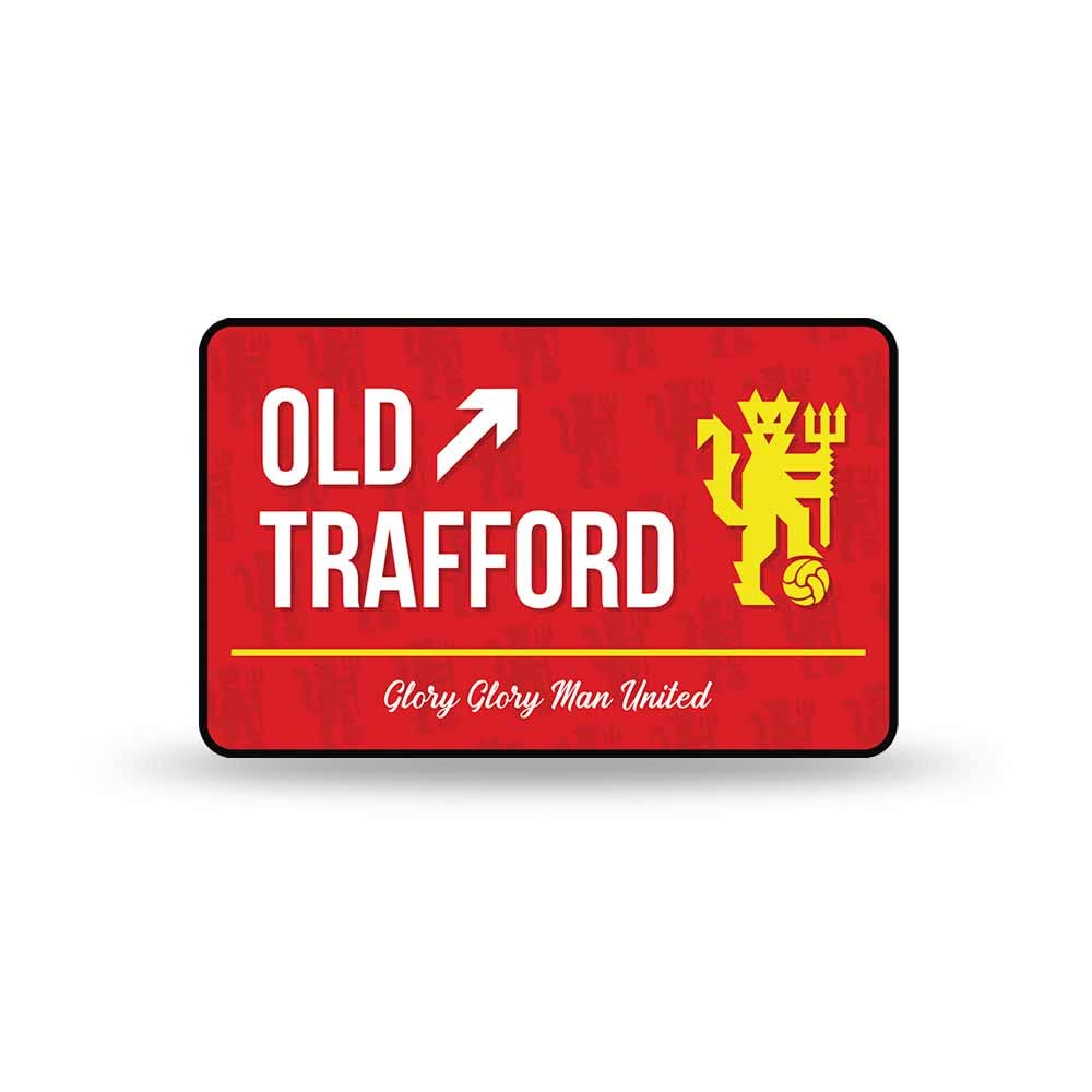 TACKLE FROM BEHIND Man United Stadium Door Sign