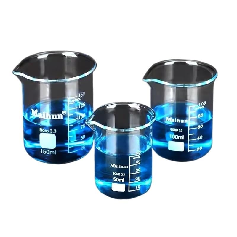 2000ml Haltbarer Glasbecher, 2L Laborbecher Mit Aufgedruckten Skalen, 3.3 Borosilikat, Niedrige Form(3000ml)