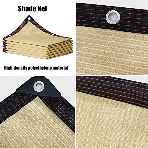 Filet d'ombrage beige pour se protéger du soleil sur le balcon