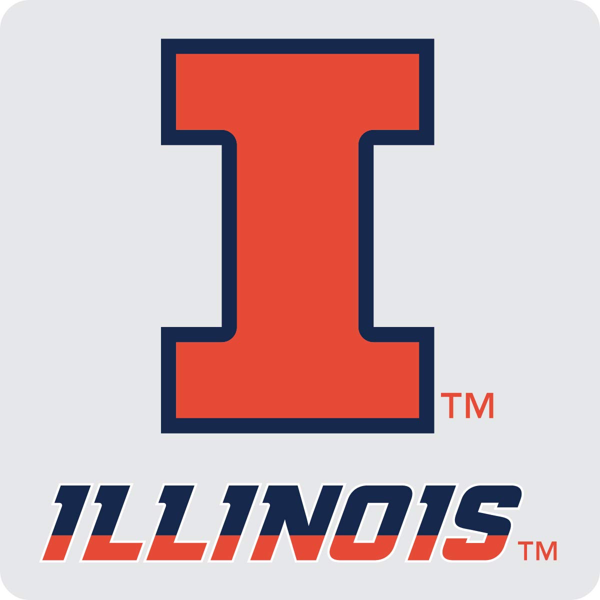Illinois Fighting Illini Acrylic Coaster 4-Pack Officially Licensed Collegiate Product