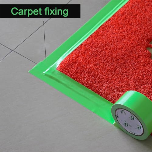 Image of BOMEI PACK Green Duct Tape, Heavy Duty Strong Industrial Grade Color Duct Tape 9.0 mil x 1.88inch x 30yds for Packing and Repairing (Pack of 2)