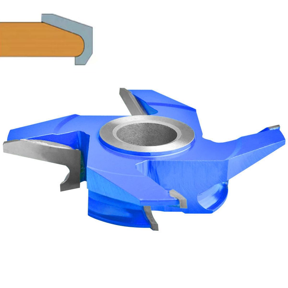 Countertop Shaper Cutter with 4-Wing Duckbill Design Carbide Tipped Customizable Cutting Height Bore 3/4" 1" & 1-1/4" Heavy-Duty Woodworking for Experts Tabletop