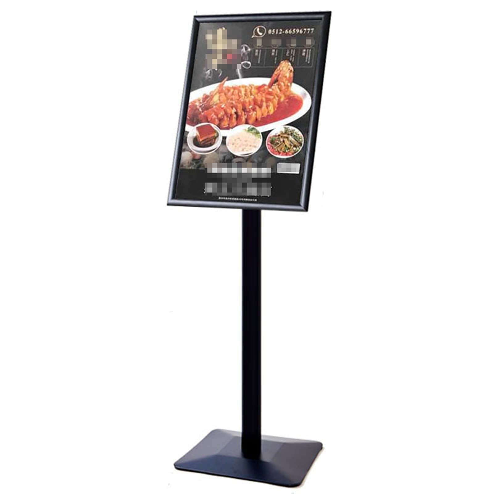 Support d'affiche sur pied robuste A3 noir pour panneau de sol
