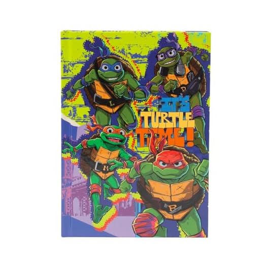 Giochi Preziosi Tartarughe Ninja - Diario Scuola 2024/2025 Tartarughe Ninja, Copertina a tema Turtles, Agenda Rigida 10 Mesi Non Datata, Interni a Quadretti e Segnalibro, Diario Elementari Medie 24/25