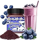 Blueberry Powder - 100% Freeze Dried Blueberries Fruit Powder, No Additives Blueberries Extract for Baking and Flavoring, Rich in Nutrients, Non-GMO, Great for Drinks, Smoothies, Beverages - 4oz