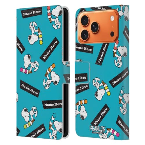 Étui portefeuille iPhone 17 Pro Max Snoopy Peanuts personnalisé en cuir Head Case Designs
