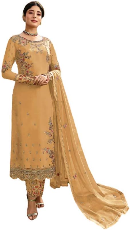 Ready to Wear Indian Pakistani Ethnic Wear Designer Straight Salwar Kameez Suit for Womens