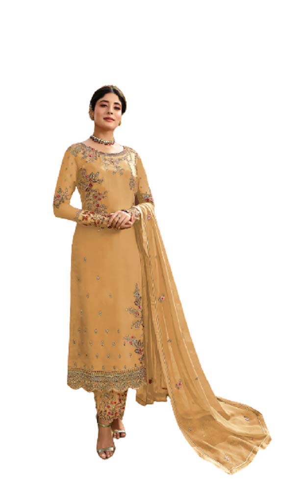 Ready to Wear Indian Pakistani Ethnic Wear Designer Straight Salwar Kameez Suit for Womens