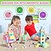 Apluses 45PCS Magnetic Blocks - Toddler Girl Toys, Magnet Building Blocks, STEM Sensory Outdoor Autism Toys for 3-5 Year Old Boys & Girls, Magnetic Cubes Classroom Must Haves for Kids Ages 3+