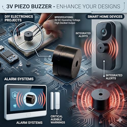 Image of 5V Passive Buzzer Acoustic Component Mini Alarm Speaker for Electronic Project 20Pcs