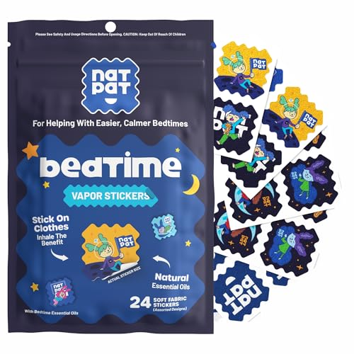 Image of NATPAT Sleepy Patch Bed Time Stickers for Kids - Sleep Promoting Patch - Non-Toxic Solution for Better Sleep - Chemical & Drug Free, Melatonin Free - Buzz Patch Natural Patch (24 Pack)