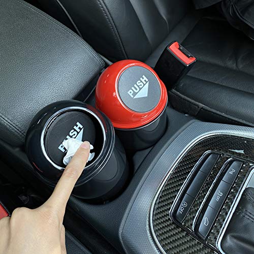 Yolu Car Trash Can, Mini Black Auto Garbage Can Automotive Waste Storage Vehicle Rubbish Bins Holder Common Use For Auto Car, Home, Office, Bathroom, Kitchen, Living Room, Study, Dinning Room Etc #TOP6