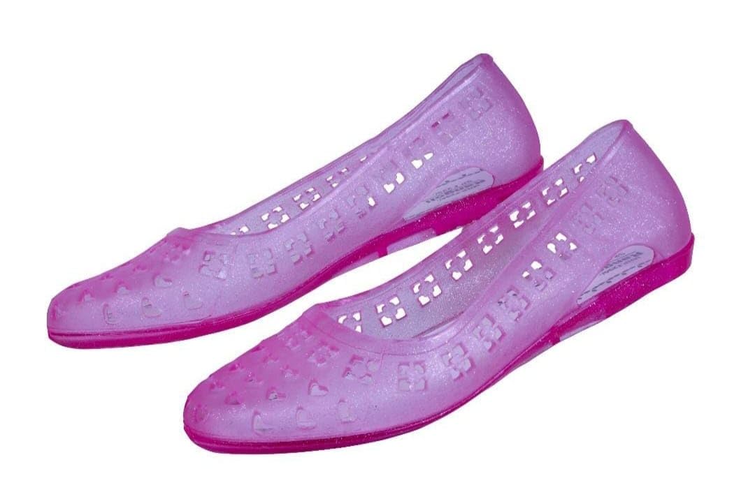 Girls & Women Rainy Footwear | Waterproof Rubber Ballet Flats | Soft Comfortable Monsoon Shoes for Ladies Pink - Rangoli-image-27