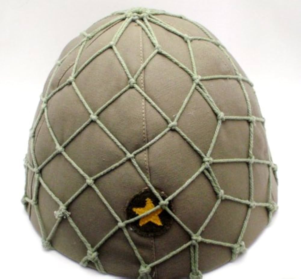 Amazon.co.jp: 琥花堂 日本陸軍 九〇式 鉄帽 内装 覆 偽装網付