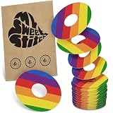 MySweetStitch - 25 x FreeStyle Libre 3 cerotti sensore, Ringpatch Ø 60mm, interno Ø 20mm, cerotto impermeabile, traspirante, delicato sulla pelle, Pride