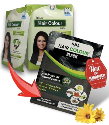SBL Hair Colour Black Powder, 330g (Pack of 10)