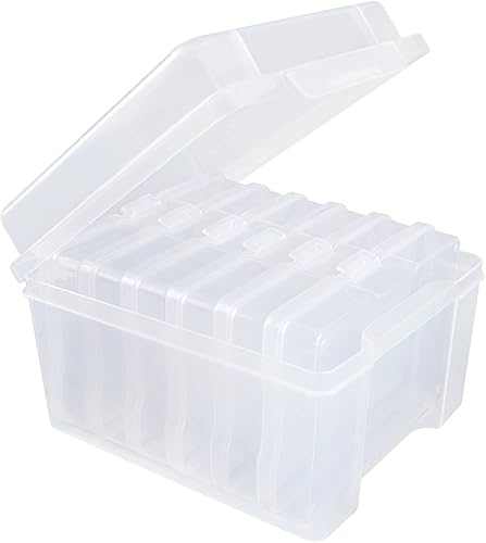 Sjqecyfv Cajas de almacenamiento de fotos de 4 x 6 pulgadas, organizador de fotos, caja de almacenamiento de semillas, caja de almacenamiento de