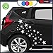 Just Go Online S.l.u. 30 ADESIVI PER AUTO - STELLE - STELLINE - - - - - - - COLORI A SCELTA - - - - -AUTO MACCHINA PC NOTEBOOK - NOVITà!! auto moto camper, stickers, decal (Bianco)