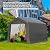 GarveeLife Outdoor Portable Storage Shed, 8 x 12FT Storage Shed, Waterproof and UV Resistant, Outdoor Storage Tent with Roll-up Zipper Doors for Motorcycle, Bike, Gardening Tools, Grey