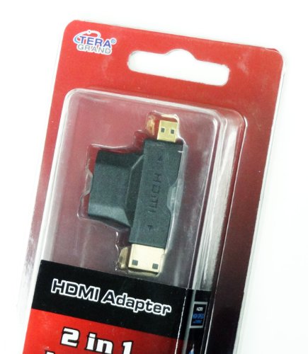 Tera Grand Hdmi 2-In-1 T Adapter - Hdmi Female To Mini Hdmi Male And Micro Hdmi Male Adapter #TOP6