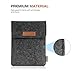 MoKo Sleeve Fits Kindle E-Reader, Protective Felt Cover Case Pouch Bag Fit with All-New Kindle 2022/Kindle 10th Gen 2019/Kindle Paperwhite (Not 6.8 Inch)/Kindle Voyage/Kindle(8th Gen, 2016), Dark Gray