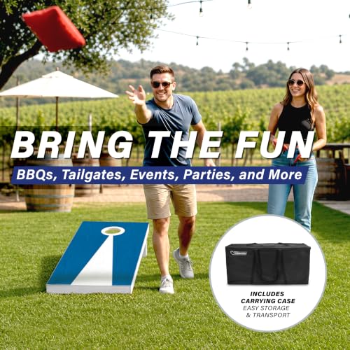 Image of GoSports 4 x 2 ft Regulation Size Wood Cornhole Boards - 10 Vintage Wood Designs (Choose Your Style)