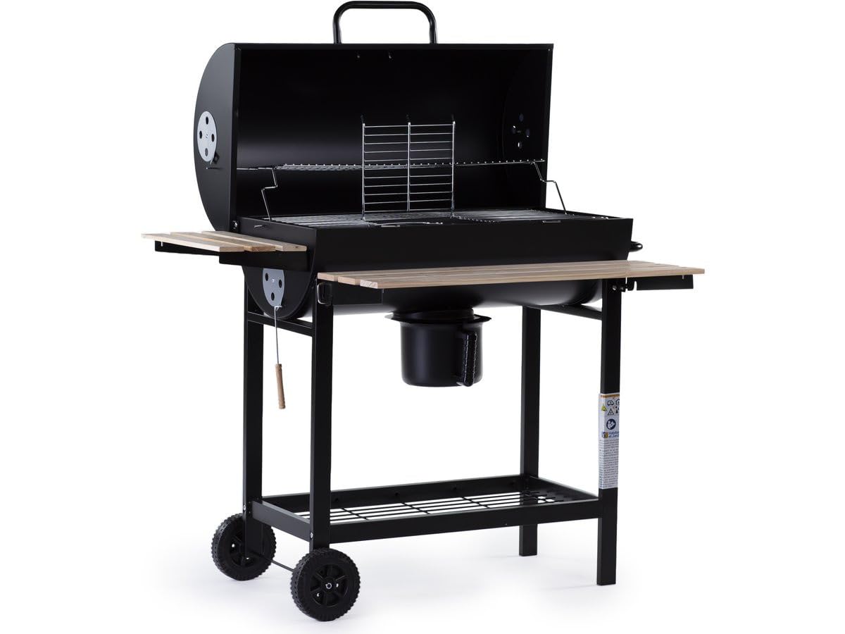 Barbecue charbon de bois "King" - 95 x 63 x 105 cm - Noir