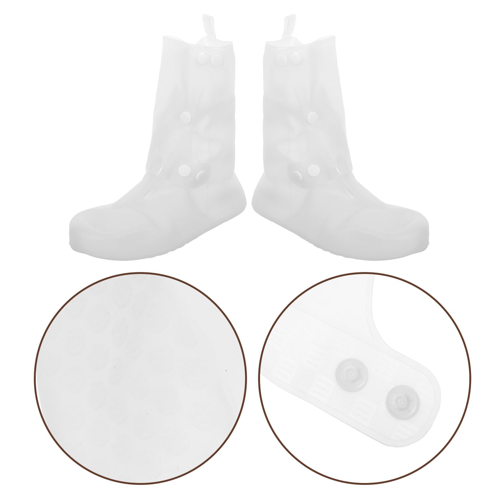 SHOWERORO 2 pares Cubrezapatos Impermeables Reutilizables con Suela Antideslizante para Ciclismo y Actividades al Aire Funda de Silicona Resistente y Cómoda Talla